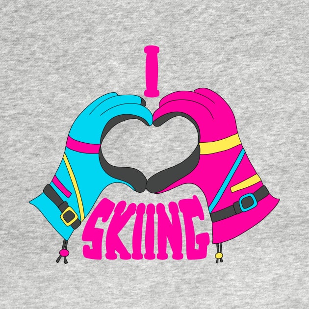 I Love Skiing by Alissa Carin